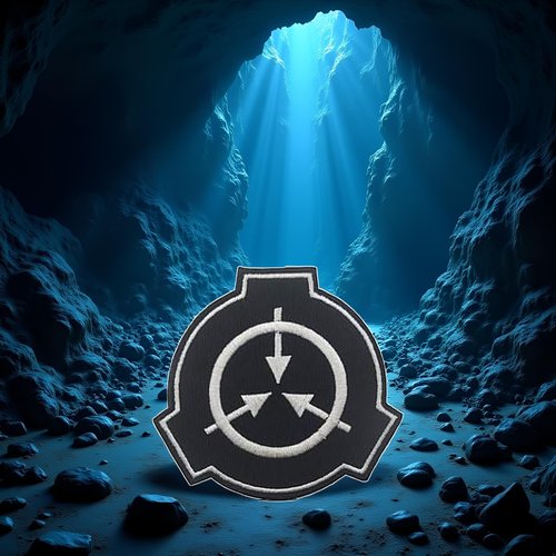 Black SCP Foundation Special Containment Procedures Foundation Logo Military Hook Loop Tactics Morale Embroidered Patch Tactical Bags and Packs