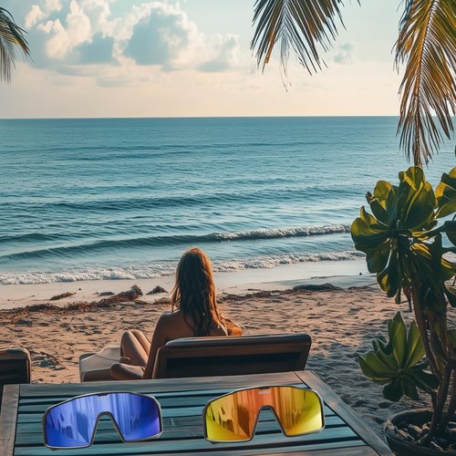 Collective Sunglasses - Polarized Sunglasses Men - UV Protection - Lightweight Sport Sunglasses (Frame (Clear) / Lens (Orange))