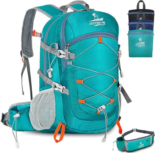 SQCOZYPAR 40l Hiking Backpack Camping Back pack Water Resistant Daypack Packable foldable Outdoor Mountaineering Backpacks for Women Men