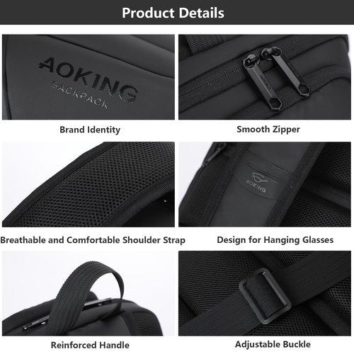 AOKING Mens Sling Bag, Waterproof Cross Body Bag Men's Shoulder Bags Crossbody Sling Backpack, Lightweight One Strap Backpack(8.3x4.7x14.2inches)