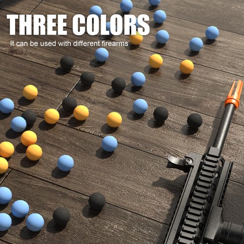 LinRui 100ct .50 Cal Paintballs Reusable for Training, Non-Lethal .50 Cal Self Defense Rubber Balls Ammo, 50 Caliber Paintball Projectiles for T4ET TR50/HDR 50, with Goggle