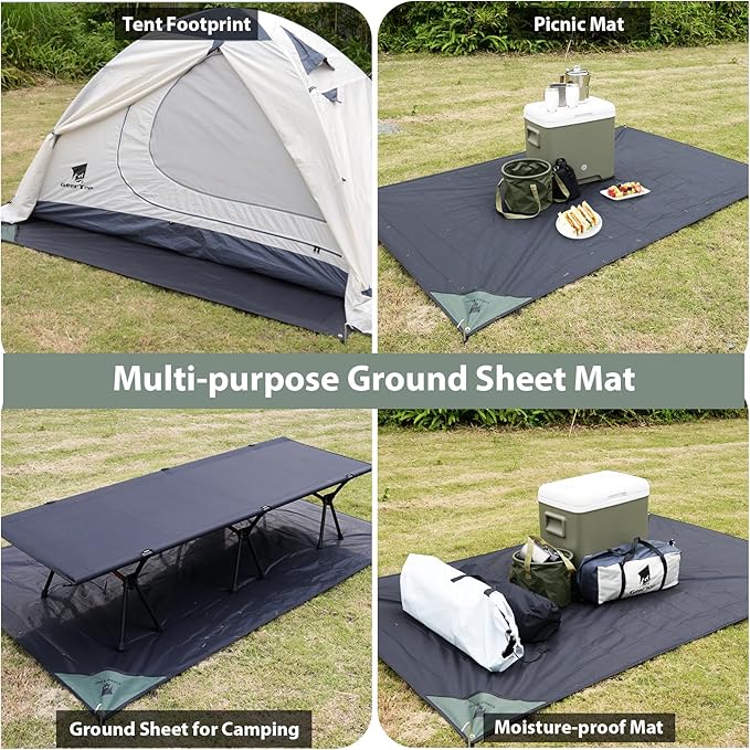 GEERTOP Portable Ultralight Tent Footprint Waterproof Ground Sheet Mat for Camping Hiking Backpacking Outdoor Picnic