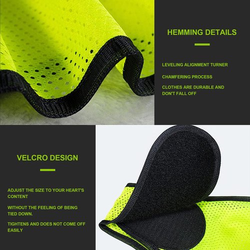 GOOFIT Reflective Vest, High Visibility, Breathable Vest, Lightweight Vest, Adjustable Reflectors for Running, Bicycle, Cycling and Jogging, for Men Women, with 2 Reflective Bands