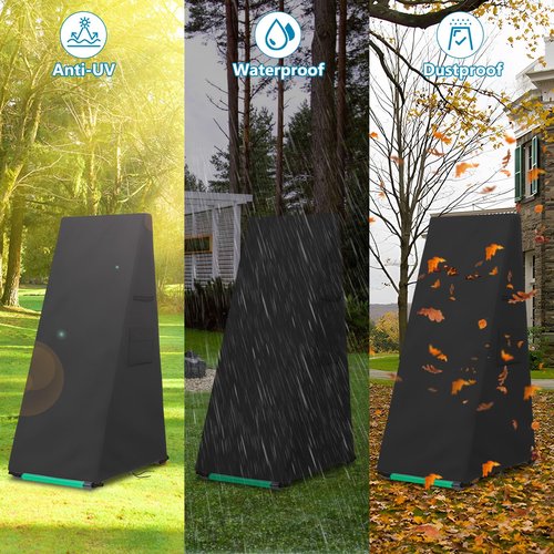 Roasivi Outdoor Axe Throwing Target Game Set Cover for Backyard Waterproof Steel Frame Axe Throw Target Protective Cover 25"L x 33"W x 58"H Black