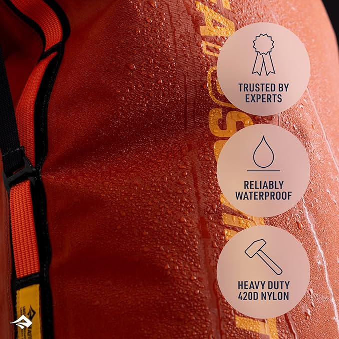 Sea to Summit Big River Dry Backpack with Adjustable Harness, 50 Liter, Picante Red