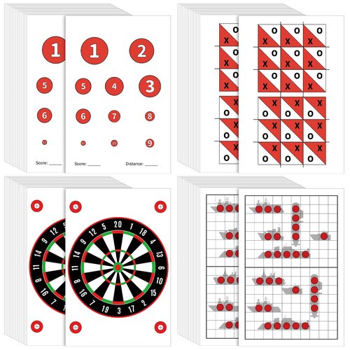 Feifeiya 100 Pack Paper Targets for Shooting Gun and Rifle Game Battle Highly Visible Instant Splattering Targets for Shooting Range or Outdoor Practice