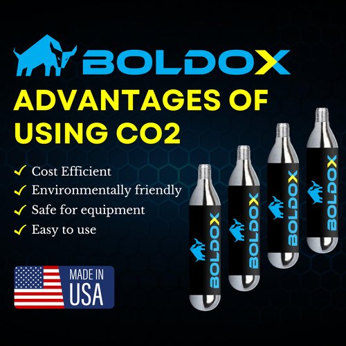 Boldox 16g CO2 Threaded Cartridges AC Drain Gun - C02 Powered HVAC Tools for The DIY Homeowner to Clear Buildup & Debris in AC Drain Tubes with CO2 Drain Gun - 25-Pack 16g CO2 Cartridges