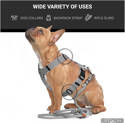 Black Plastic Tri-Glide Slide – for Bag Straps, Rifle Slings, Dog Collars - 1 Inch