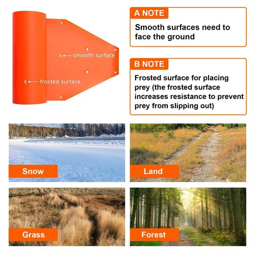 Vecacosic 1.2MM Thickened Deer Drag Sled Tear-Resistant Deer Dragging Sled Game Hauler for Hunting with Odocoileus virginianus Drag Harness and Handle, Save Effort Hunting Gear Accessories