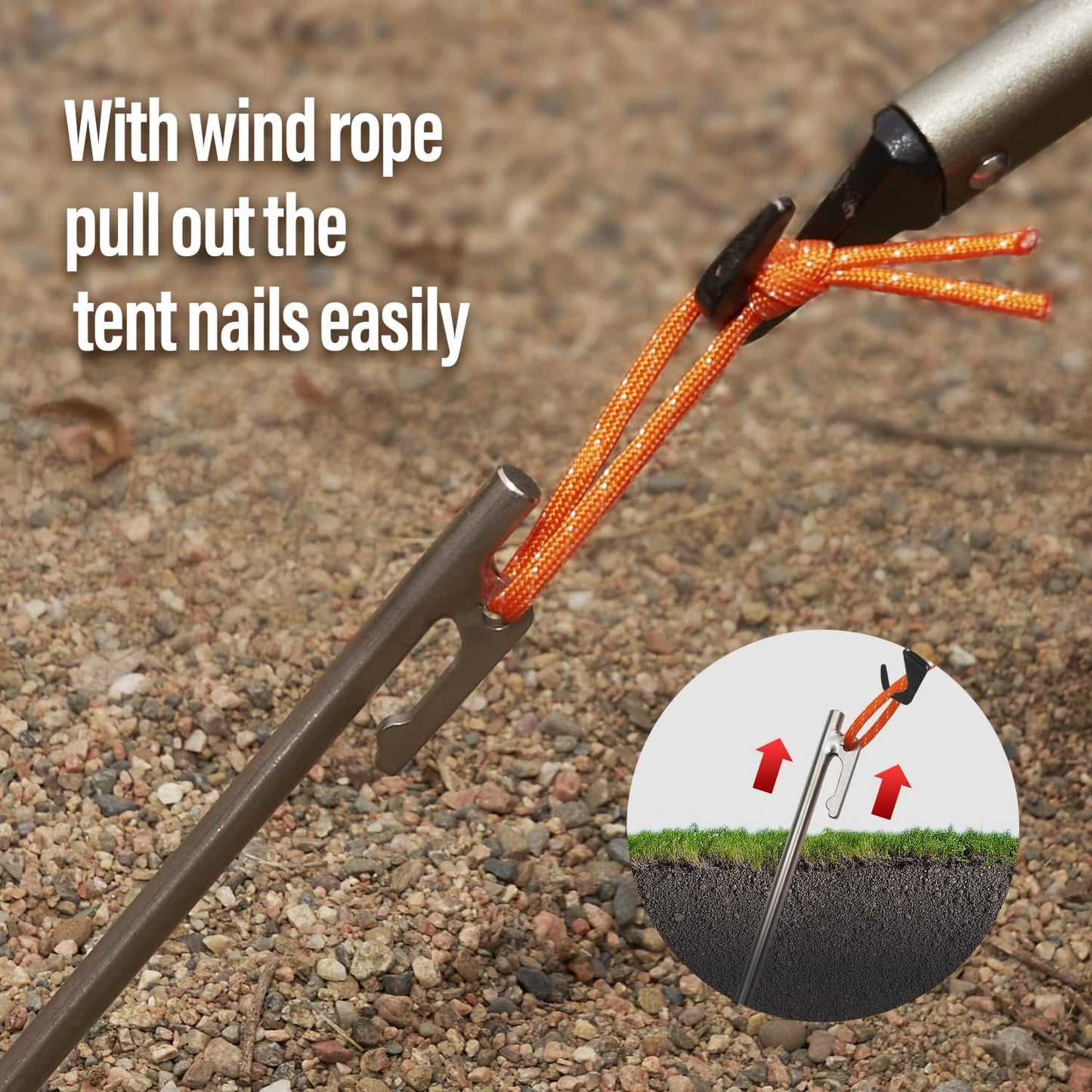 TiTo Titanium Tent Pegs Stakes Lightweight Snowfield Grassland Heavy Duty Tent Nails for Outdoor Camping Hiking and Plant Support Garden Stakes 4pcs/6pcs (7×200mm-6pcs)