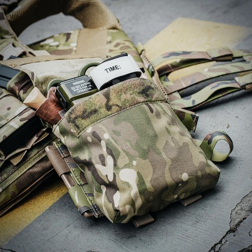 Tactical Molle Side Pouch with 6x6 Soft Plate, Ultralight Molle Pouch Sundry Bag Airsoft Vest Carrier Accessories. (MC)