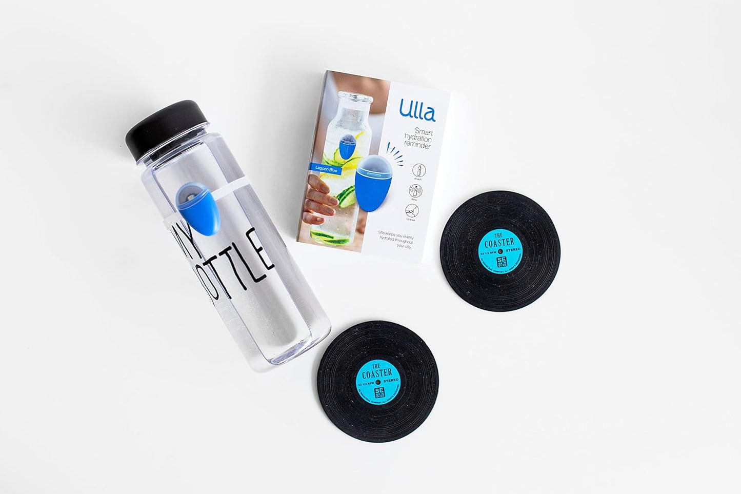 ULLA Drink Water Reminder, Smart Light for Water Bottle, Fits Most Bottles, Lights Up when Time to Drink, Hidrate Smart Water Bottle Reminder to Drink, Smart Hydration Reminder, Water Tracker - CACTUS