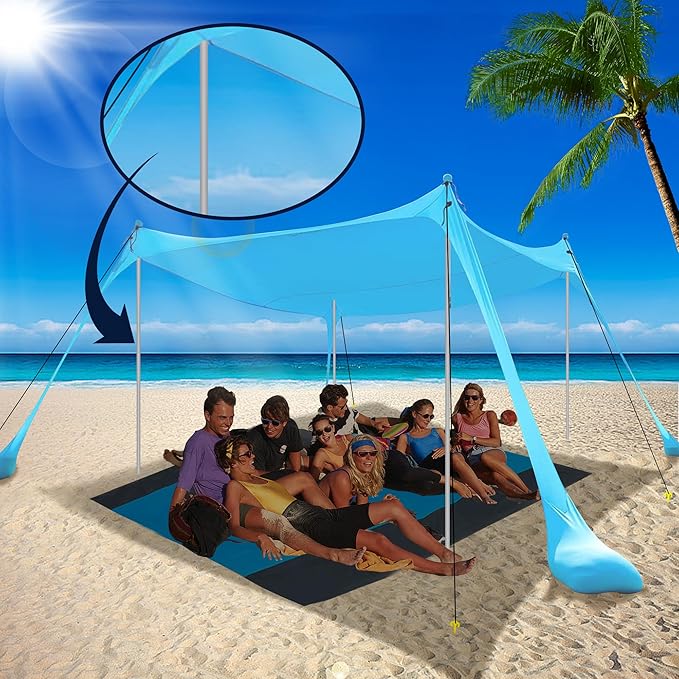 BOTINDO Tent Poles Replacement, Canopy Poles for Beach Accessories 6.5 Feet Beach Tent Canopy Extra Poles for Camping, Hiking, Backpacking, Parties (4)