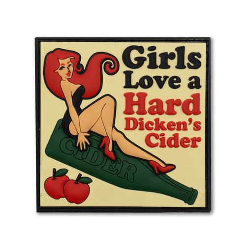 'Hard Dicken's Cider' Humorous Funny PVC Patch: Custom Patches - Tactical Patch for Morale Patch Collectors, Military, Meme Lovers, Anime 3D PVC Patches Tactical