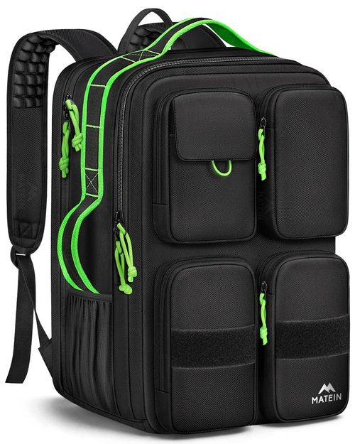 MATEIN Heavy Duty Backpack for Men, 17 Inch College Laptop Backpack with Multiple Organized Pockets, Water Resistant TSA Large Computer Teacher Bag with Shoe Compartment for Work Travel
