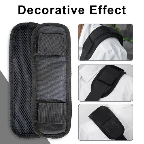 Rimoev 2 Pack Shoulder Strap Pads, Soft Vest Shoulder Strap Pads, Wearable 2.1’ Wide Shoulder Pad for Bag Strap, Bags Shoulder Strap Pads, Universal Replacement Shoulder Pad (Black)