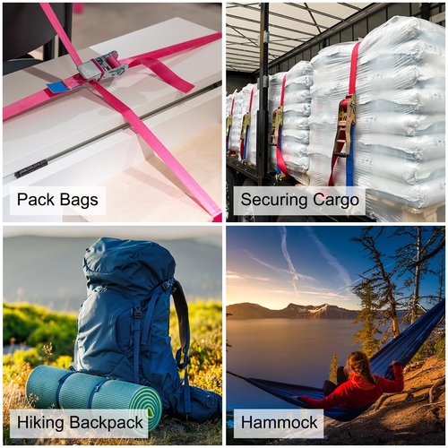 MECCANIXITY Flat Nylon Webbing Strap 2 Inch 5 Yards Polypropylene Webbing Bean Purple for Backpack, Luggage-Rack, Outdoor Climbing, DIY Craft