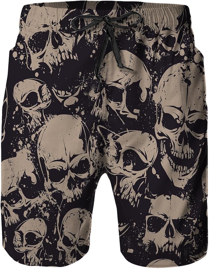 Mens Swim Trunks with Mesh Lining,Quick Dry Swimsuit Board Shorts Beach Pants Swimwear Bathing Suits