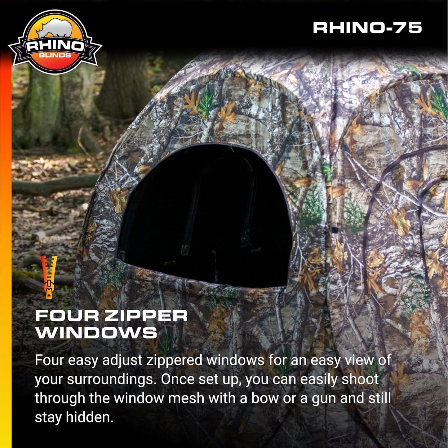 RHINO Blinds R75 2 Person Hunting Ground Blind
