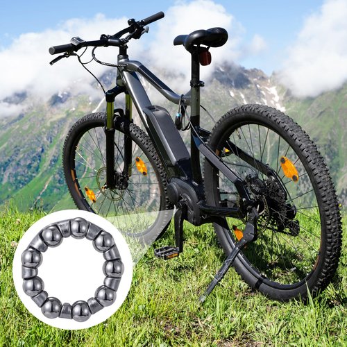 CustomyLife 4pcs 1/4 in x 9 Balls Bicycle Crank Ball Bearing Silver Bottom Bracket Bearings Bike Axle Wheel Frame Bearing Repair for Schwinn Mountain Genesis Stretch