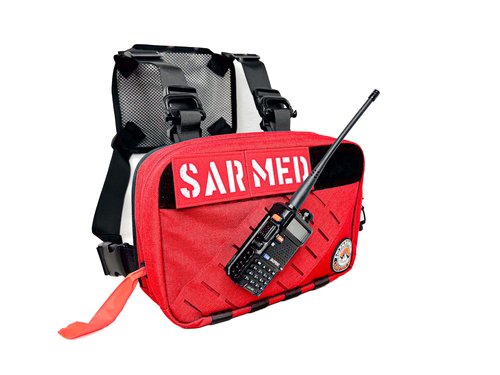 Sophroneo Outfitter Co. Search and Rescue Red Chest Pack Bag | EMT, Ski Patrol, Wildland Fire, Medical, SAR, Field Operations Equipment and Gear