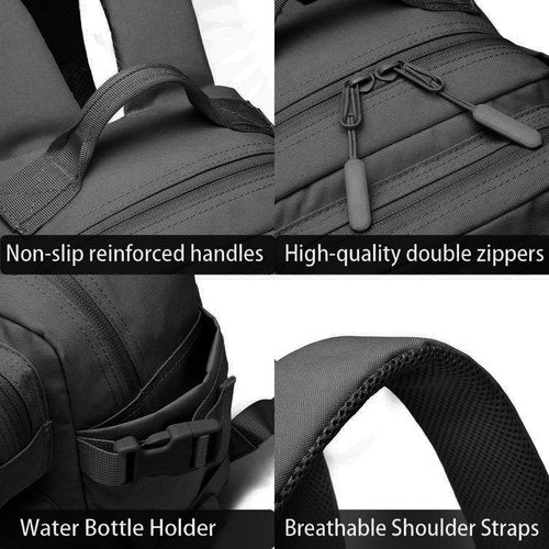 ONE WVW PIN Mini Tactical Backpack for Men and Women, 9L Small Molle Backpack for Woman Military Backpacks for Gym, Hiking, Daily, Travel, Camping (Black)