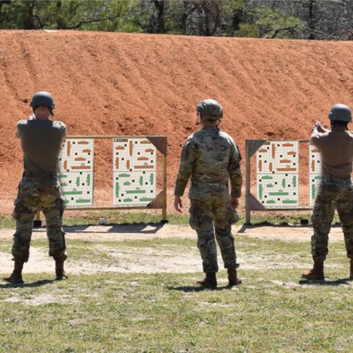 Atflbox 25 Pack 17X25 inch Silhouette Paper Target and 25 Pack 17X25 inch Battle Shooting Range Paper Target