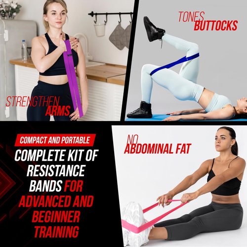 Resistance Bands Elastic Yoga Exercise Band Gym Home Fitness Workout Fabric and Rubber Stretch Band