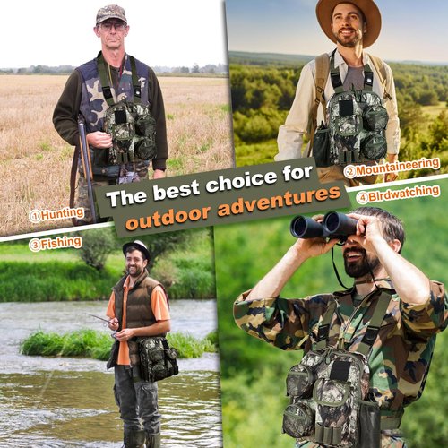 Tactical Shoulder Bag Outdoor Military Sling Bag Crossbody Turkey Hunting Bag Sports Chest Pack for Hunting, Hiking, Fishing, Lightweight Carry Pouch