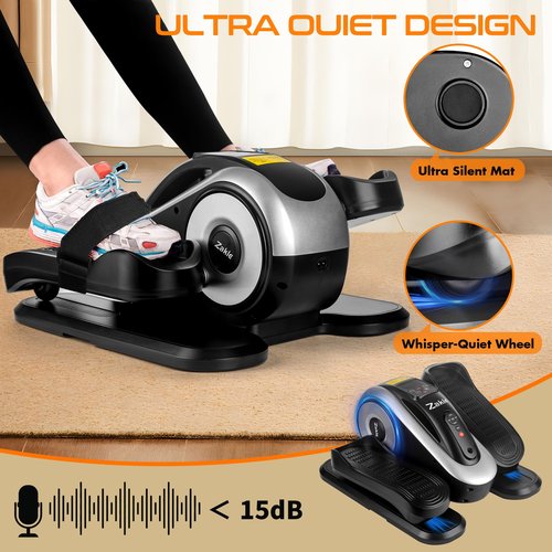 Zakle Under Desk Elliptical Machine for Seniors, Electric Ellipse Leg Exerciser w/Remote Control & 12 Speeds, Portable Seated Pedal Exerciser as Seen on Tv for Home Office