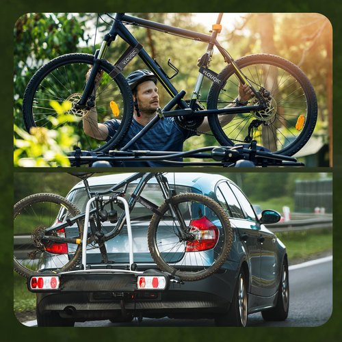 VLOUQIC 4 PCS Bike Rack Straps Bike Wheel Straps, Adjustable Bike Straps for Rack with Durability Hook Bike Car Rack Accessories, Keep The Bicycle Wheel from Spinning for Transportation and Storage