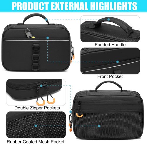 XINTREY Fishing Tackle Bag soft Bait Binder Utility Bait Bass Lure Storage Bag with 4 Single Pocket Sleeves and 2 Double Pocket Sleeves Fishing Tackle Box