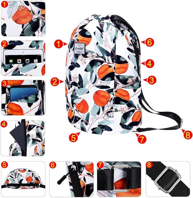 XEYOU Drawstring Sports Backpack Lightweight Gym Yoga Sackpack Shoulder Rucksack Casual Outdoor Daypack for Women and Men
