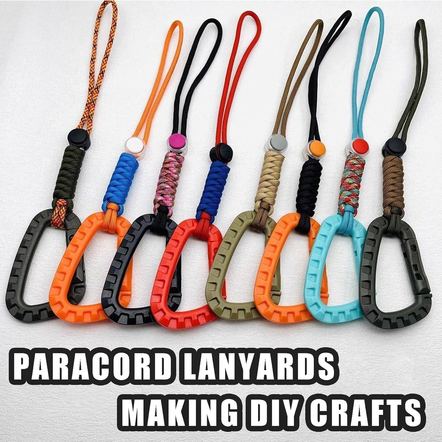 Tactical Gear Clips Plastic Carabiner Keychain Clip D-Rings Spring Snap Hook for Backpack, Molle System, Bag, Key Chain