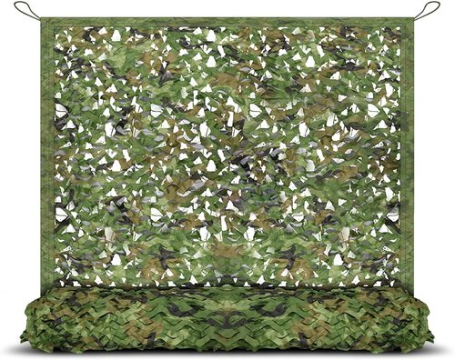 DUNCHATY Camo Netting, Camouflage Mesh Netting for Hunting Blinds, Woodland Mesh Perfect Camonetting for Camping Shooting Hunting, Military Theme Party Decoration Sun Shade Outdoor