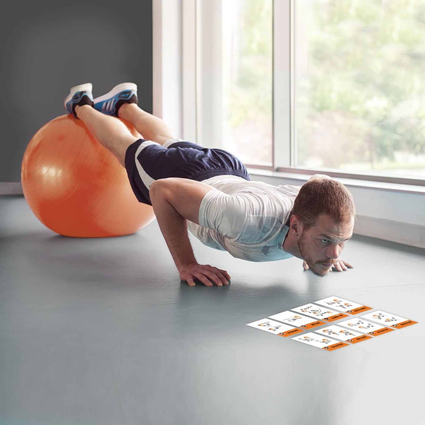 NewMe Fitness Yoga Pose Workout Cards, Instructional Fitness Deck for Women & Men, Beginner Fitness Guide to Training Exercises at Home or Gym