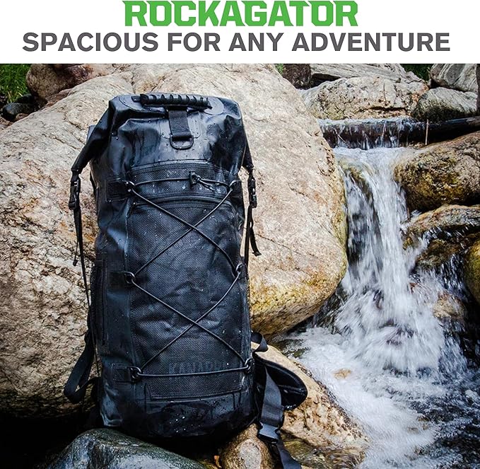Kanarra 90L Waterproof Backpack for Camping, Hiking, Mountaineering, Backpacking, Hunting, Fishing, Canoeing, Outdoor Activities, The Wet Outdoors - Large Capacity, Roll Top Closure, Orange