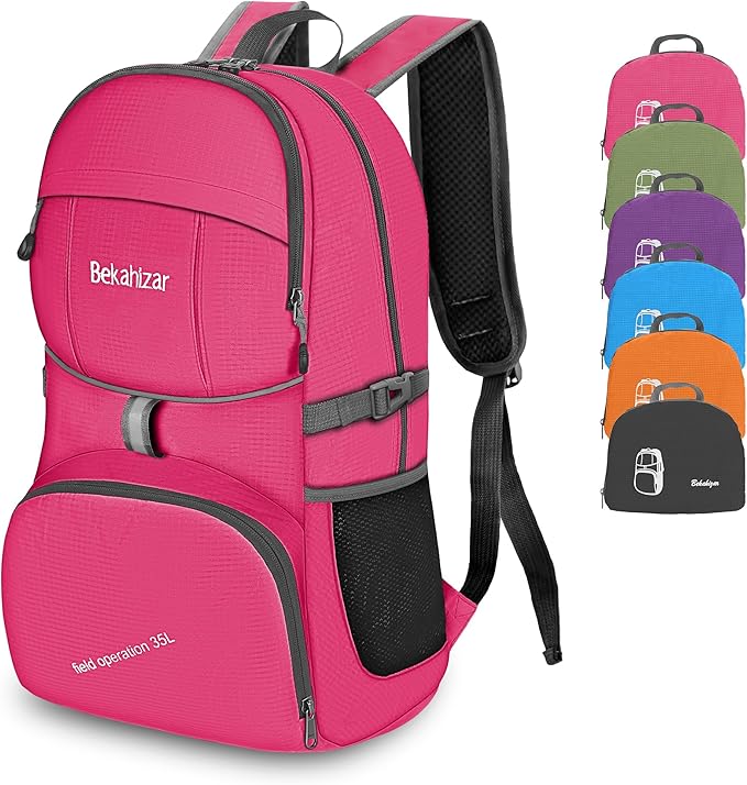 35L Lightweight Backpack Foldable Hiking Daypack Packable Travel Day Bag for Men Women Outdoor Walking Camping