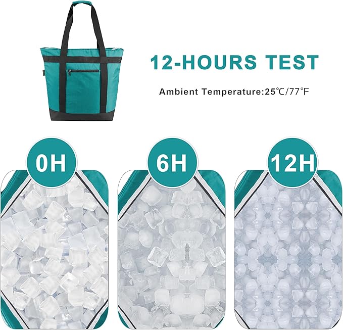 BeeGreen Insulated Cooler Bag Leakproof Freezer Shopping Tote for Groceries Thermal Food Delivery Bag