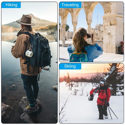 PATIKIL 2.5CM Water Bottle Lanyard, 6 Pcs Adjustable Holder Shoulder Strap with White Ring Buckle Carrier Clips for Hiking Walking Outdoor, Blue