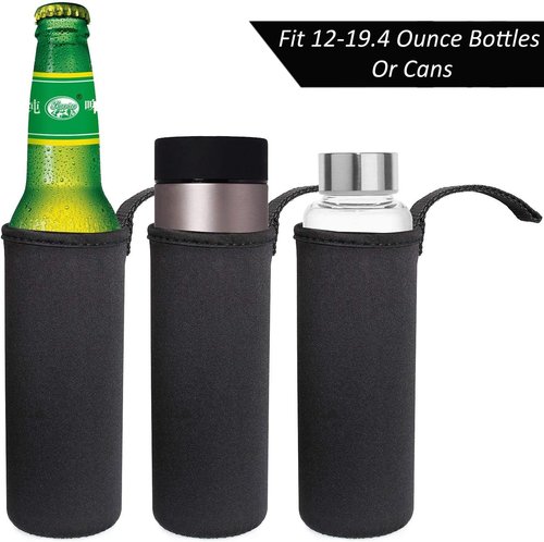 6 Pack Neoprene Water Bottle Sleeves Insulator Cooler Coolies Collapsible Nylon Bottle Sleeve Carrier Holder For 12-19.4 Ounce Bottles Or Cans By STARVAST