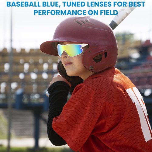 Yogo Vision Kids Sports Sunglasses Youth Lightweight Baseball UV400 Protection Sport Frame Shades for Boys Girls