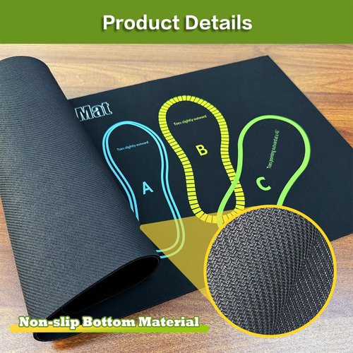 Exercise Mat Perfect for Squats, Leg and Ab Workouts, Squat guide mat, Squat Step Position, Squat Mat Knee Mat Lightweight and Portable for Men and Women