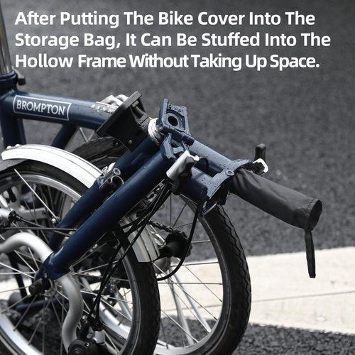 Rhinowalk Dust Cover for BROMPTON Folding Bike -Lightweight, Frame Hidden, Shielding Bike for Public Transportation, Commuting, Home Storage