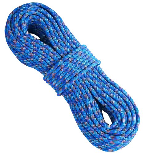 VEVOR 10.2mm Dynamic Climbing Rope, 60M(197ft) Outdoor Rock Climbing Rope 25KN Breaking Tension, Stretchable Fiber Rope for Escape, Rappelling, Fire Rescue, Blue