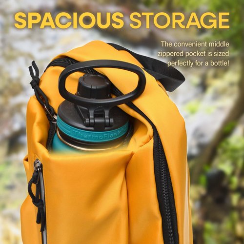 Nupouch Lightweight Yellow Sling Bag for Men and Women - Anti Theft Womens and Mens Crossbody Bag with Reflective Zipper