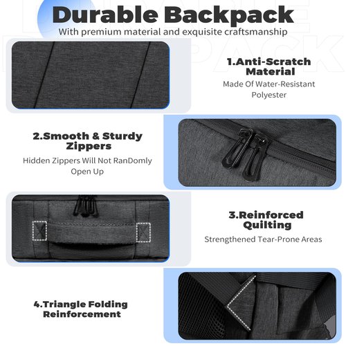 VOESLD Travel Backpack for Women Men, Carry on Backpack, 18×14×8 Inches Airlines Personal Item Casual Daypacks (Dark Gray, Extra Large)