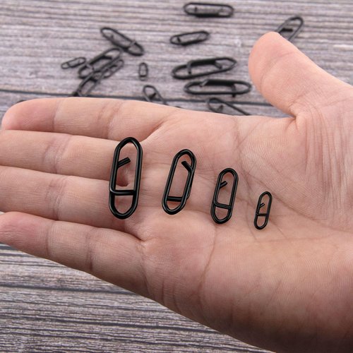 Alwonder 50-Pack Fishing Stealth Power Speed Clips, High Strength Stainless Steel Speed Clips for Fishing Lures Quick Change, Freshwater Saltwater Crankbait Popper Lures Quick Snap Connector 25LB
