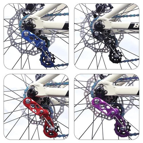 CooMeng Ultra-Smooth Single-Speed Chain Tensioner with Adjustable Tension and Dual Spring Chain Guides - Noiseless Performance and Easy Installation for Dirt Bikes, BMX and Folding Bikes-Black