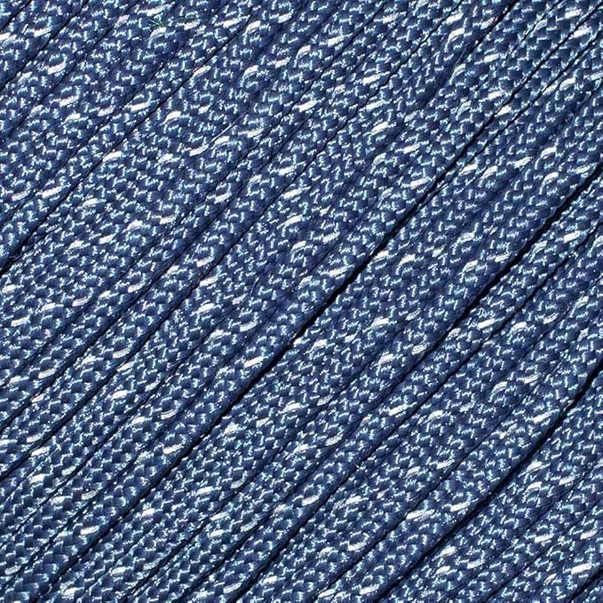 West Coast Paracord – 95 Tensile Strength - 1 Strand Reflective Paracord (10 Feet, Navy Blue)